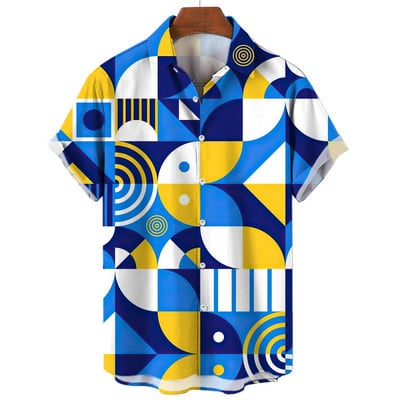 Letné kreslené 3D vintage havajské Dazn pánske nadrozmerné tričko oblečenie roztomilé blúzky móda 2023 krátky rukáv top Ader chyba župan