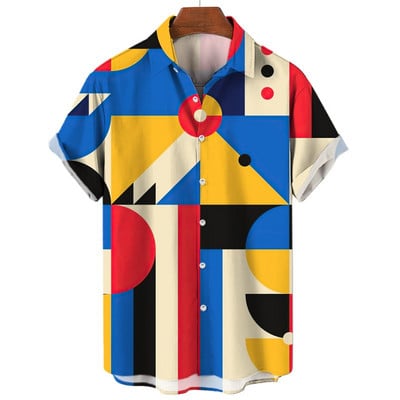 Letné kreslené 3D vintage havajské Dazn pánske nadrozmerné tričko oblečenie roztomilé blúzky móda 2023 krátky rukáv top Ader chyba župan