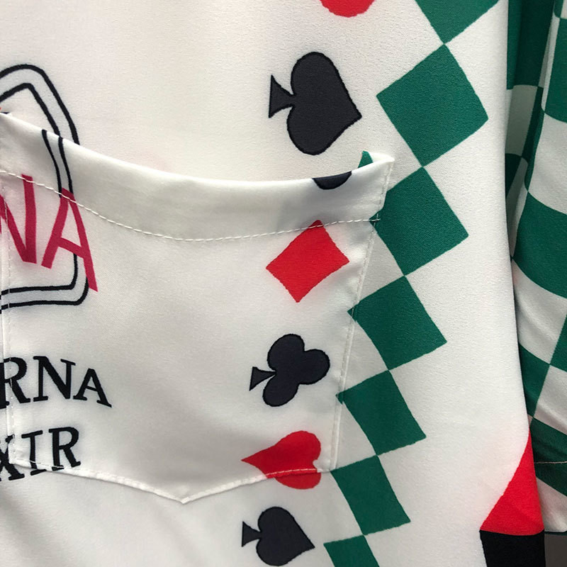 Χαβάης Πουκάμισο Ροδάκινο Καρδιά Λουλούδι Γεωμετρικό Σχέδιο Αντίθεση Χρώματα Εκτύπωση Ανδρικό κοντομάνικο πουκάμισο διακοπών Casual φαρδιά ρούχα