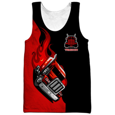 Vīriešu kravas automašīnas vadītājs, 3d apdruka, tvertni, vasaras apģērbi bez piedurknēm, džemperi, veste 6XL lielizmēra vīriešu apģērbi, ikdienas cisternas