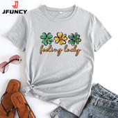 JFUNCY moteriški marškinėliai trumpomis rankovėmis, 2023 m. vasariniai marškinėliai, moteriški drabužiai, dideli, grafiniai marškinėliai Nauji moteriški marškinėliai
