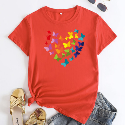 JFUNCY sieviešu topi ar īsām piedurknēm Sieviešu lielizmēra T-krekli Kokvilnas T-krekls Sieviešu Grafikas T krekli Korejas modes sieviešu krekls