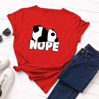 JFUNCY S-5XL Tricou pentru femei Tricou cu mânecă scurtă Topuri Tricou casual pentru femei cu imprimeu panda Tricou din bumbac de vară 2020