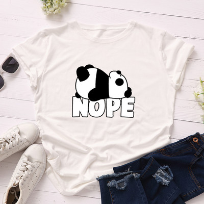 JFUNCY S-5XL Tricou pentru femei Tricou cu mânecă scurtă Topuri Tricou casual pentru femei cu imprimeu panda Tricou din bumbac de vară 2020