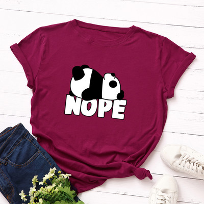 JFUNCY S-5XL Tricou pentru femei Tricou cu mânecă scurtă Topuri Tricou casual pentru femei cu imprimeu panda Tricou din bumbac de vară 2020