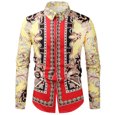 Nacionālā etniskā stila krekli, klasiski, ikdienišķi, brīvdienu topi, vīriešu krekli, apģērbi