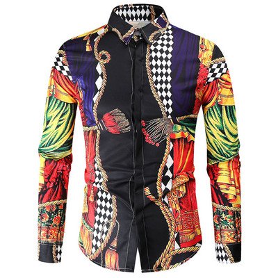 Nacionālā etniskā stila krekli, klasiski, ikdienišķi, brīvdienu topi, vīriešu krekli, apģērbi