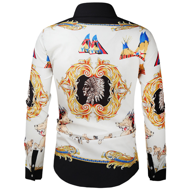 Nacionālā etniskā stila krekli, klasiski, ikdienišķi, brīvdienu topi, vīriešu krekli, apģērbi