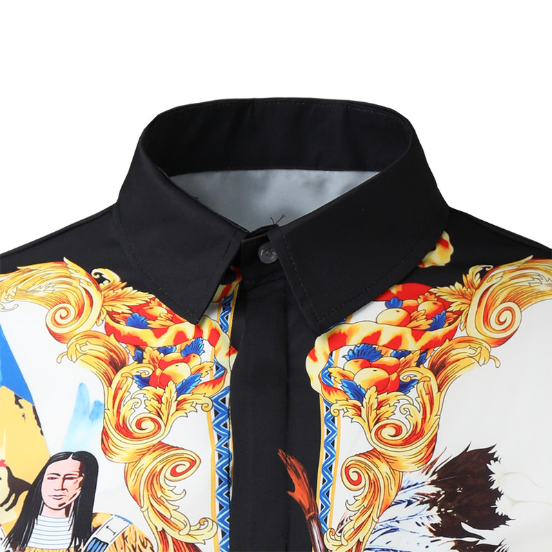 Nacionālā etniskā stila krekli, klasiski, ikdienišķi, brīvdienu topi, vīriešu krekli, apģērbi