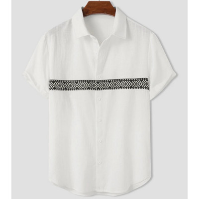 Modes vīriešu 3d svītrains krekls brīvdienu stilā ar īsām piedurknēm lielizmēra krekls vīriešu apģērbs ielas ikdienas džemperis ballītei pludmales tops