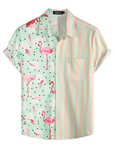 Καλοκαιρινό ανδρικό πουκάμισο Χαβάης με κέντημα με κουμπιά και κεντημένο πουκάμισο Ανδρικό ελαφρύ μεγάλου μεγέθους ρούχα