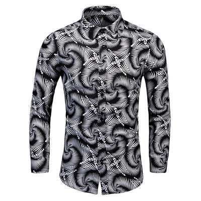 Vintage žute muške košulje s cvjetnim printom, luksuzna košulja s uskim krojem s paisley dugim rukavima Homme Streetwear za muškarce, svečana košulja 6XL 7XL