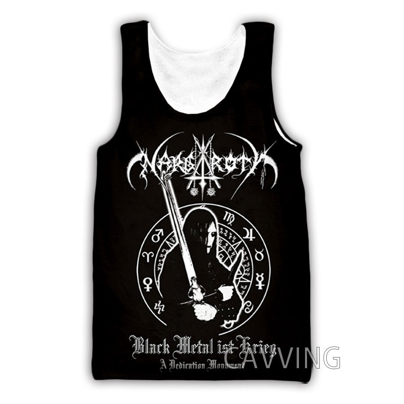 Új divat Női/Férfi 3D nyomat Nargaroth Band Tantops Harajuku Mellény Nyári Alsóing Ingek Utcai ruházat