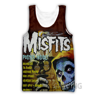 Jauna modes sieviešu/vīriešu 3D druka The Misfits topi Harajuku veste Vasaras apakškrekls Krekli Ielu apģērbi H01