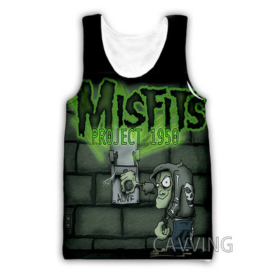 Jauna modes sieviešu/vīriešu 3D druka The Misfits topi Harajuku veste Vasaras apakškrekls Krekli Ielu apģērbi H01