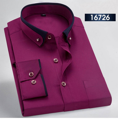 Labas kvalitātes pavasara rudens vīriešu biznesa kleitu krekls vīriešu formāla pogām uz leju apkakles krekls modes vīriešu ikdienas kleitu krekli