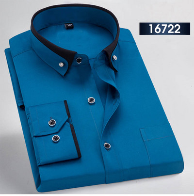 Labas kvalitātes pavasara rudens vīriešu biznesa kleitu krekls vīriešu formāla pogām uz leju apkakles krekls modes vīriešu ikdienas kleitu krekli