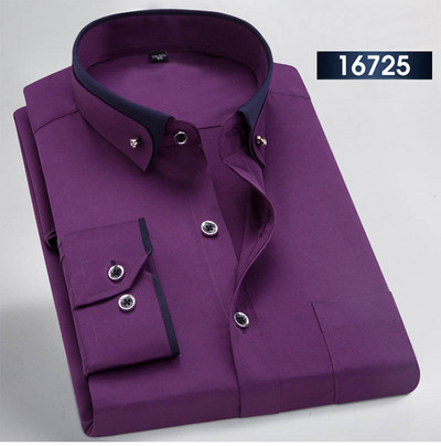 Labas kvalitātes pavasara rudens vīriešu biznesa kleitu krekls vīriešu formāla pogām uz leju apkakles krekls modes vīriešu ikdienas kleitu krekli