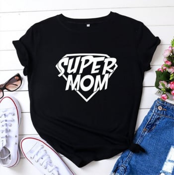 JFUNCY Γυναικείο καλοκαιρινό μπλουζάκι 5XL Letter print Mom T-shirt Γυναικείο φαρδύ μπλουζάκι 100% βαμβακερό κοντομάνικο γυναικείο μπλουζάκι