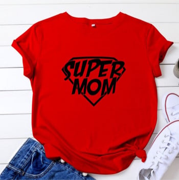 JFUNCY Γυναικείο καλοκαιρινό μπλουζάκι 5XL Letter print Mom T-shirt Γυναικείο φαρδύ μπλουζάκι 100% βαμβακερό κοντομάνικο γυναικείο μπλουζάκι