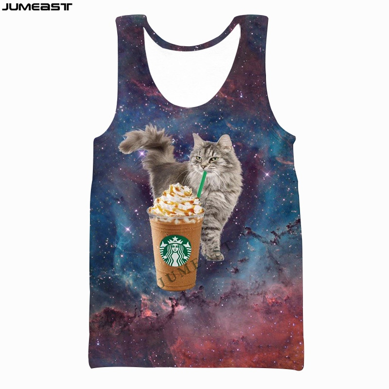 Jumeast Vyrai Moteriški 3D spausdinta liemenė Negabaritinė moteriška gatvės apranga Katė, valganti picą, trumpomis rankovėmis, sportiniai megztiniai, vasariniai marškinėliai marškinėliai