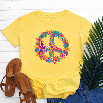 JFUNCY S-5XL 2022 Letné dámske bavlnené tričko s potlačou mieru, grafické tričká s krátkym rukávom, dámske topy, ružové tričko