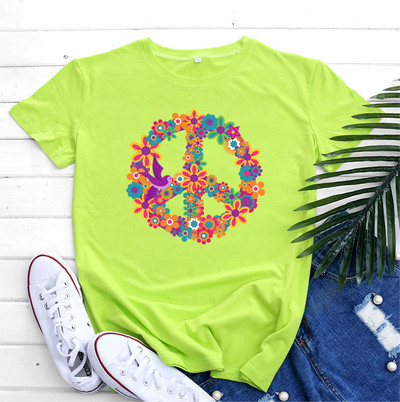 JFUNCY S-5XL 2022 Letné dámske bavlnené tričko s potlačou mieru, grafické tričká s krátkym rukávom, dámske topy, ružové tričko