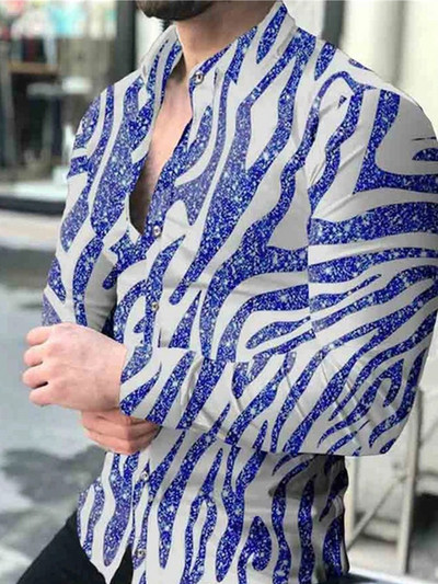 Moderns jauns modes vīriešu ikdienas krekls ar apdruku ar garām piedurknēm vīriešu apģērbi augstas kvalitātes izlaiduma ballīšu jaka XS-8XL