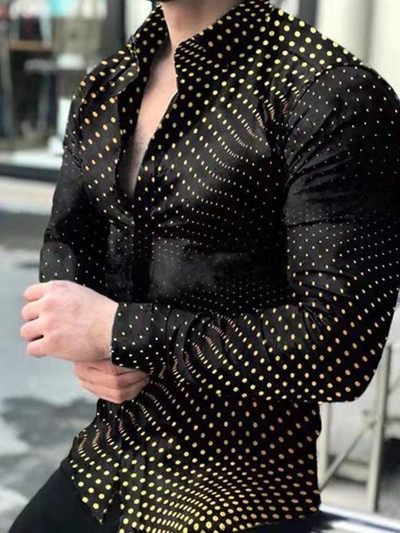 Moderns jauns modes vīriešu ikdienas krekls ar apdruku ar garām piedurknēm vīriešu apģērbi augstas kvalitātes izlaiduma ballīšu jaka XS-8XL