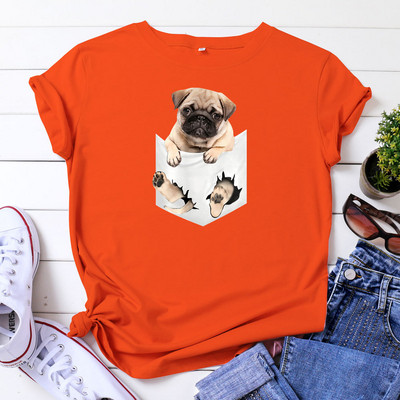 JFUNCY Дамска тениска Памучен топ 2022 Дамска тениска Пролет Лято Тениска с къс ръкав Harajuku Kawaii Графични тениски