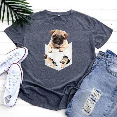 JFUNCY Дамска тениска Памучен топ 2022 Дамска тениска Пролет Лято Тениска с къс ръкав Harajuku Kawaii Графични тениски