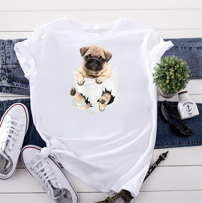 JFUNCY Дамска тениска Памучен топ 2022 Дамска тениска Пролет Лято Тениска с къс ръкав Harajuku Kawaii Графични тениски