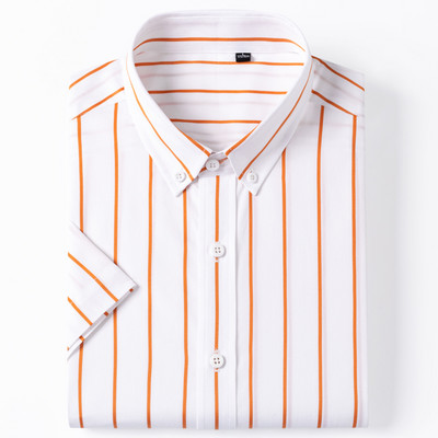 Cămașă cu mâneci scurte în carouri, cu mâneci scurte, pentru bărbați, în carouri, cu buzunar pe piept, ocazional, subțire, moale, din bumbac pur