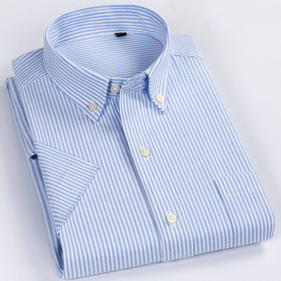 Cămașă cu mâneci scurte în carouri, cu mâneci scurte, pentru bărbați, în carouri, cu buzunar pe piept, ocazional, subțire, moale, din bumbac pur