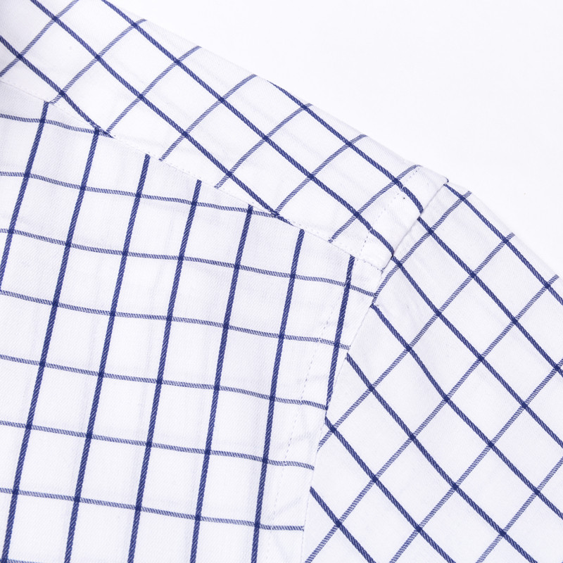 Cămașă cu mâneci scurte în carouri, cu mâneci scurte, pentru bărbați, în carouri, cu buzunar pe piept, ocazional, subțire, moale, din bumbac pur