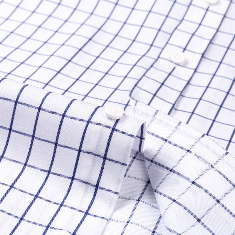 Cămașă cu mâneci scurte în carouri, cu mâneci scurte, pentru bărbați, în carouri, cu buzunar pe piept, ocazional, subțire, moale, din bumbac pur