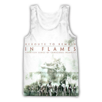 CAVVING 3D Printed In Flames Band Μπλουζάκια Harajuku Γιλέκο καλοκαιρινά πουκάμισα εσώρουχα Streetwear για άνδρες/γυναικεία