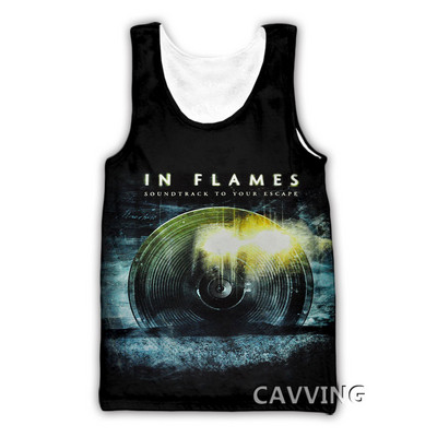 CAVVING 3D Printed In Flames Band Μπλουζάκια Harajuku Γιλέκο καλοκαιρινά πουκάμισα εσώρουχα Streetwear για άνδρες/γυναικεία