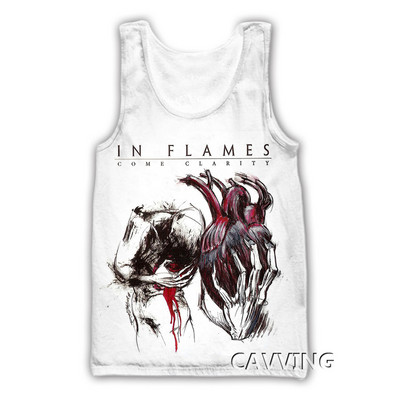 CAVVING 3D Printed In Flames Band Μπλουζάκια Harajuku Γιλέκο καλοκαιρινά πουκάμισα εσώρουχα Streetwear για άνδρες/γυναικεία