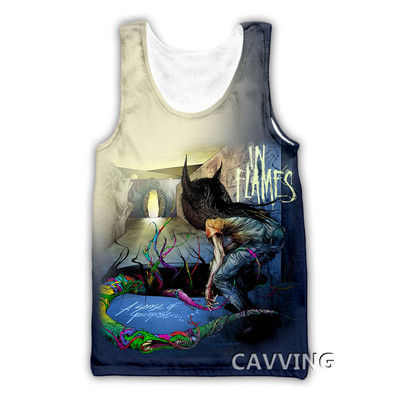 CAVVING 3D Printed In Flames Band Μπλουζάκια Harajuku Γιλέκο καλοκαιρινά πουκάμισα εσώρουχα Streetwear για άνδρες/γυναικεία