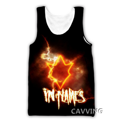 CAVVING 3D Printed In Flames Band Μπλουζάκια Harajuku Γιλέκο καλοκαιρινά πουκάμισα εσώρουχα Streetwear για άνδρες/γυναικεία