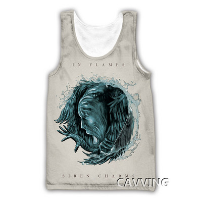 CAVVING 3D Printed In Flames Band Μπλουζάκια Harajuku Γιλέκο καλοκαιρινά πουκάμισα εσώρουχα Streetwear για άνδρες/γυναικεία