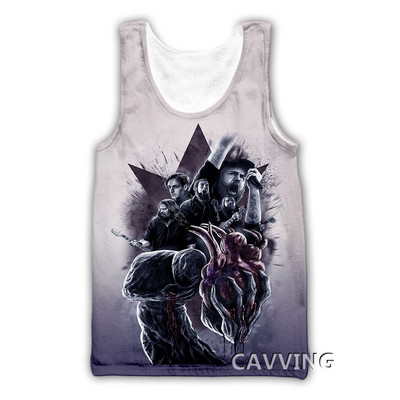 CAVVING 3D Printed In Flames Band Μπλουζάκια Harajuku Γιλέκο καλοκαιρινά πουκάμισα εσώρουχα Streetwear για άνδρες/γυναικεία