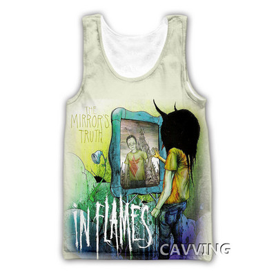 CAVVING 3D Printed In Flames Band Μπλουζάκια Harajuku Γιλέκο καλοκαιρινά πουκάμισα εσώρουχα Streetwear για άνδρες/γυναικεία