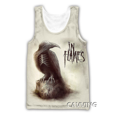 CAVVING 3D Printed In Flames Band Μπλουζάκια Harajuku Γιλέκο καλοκαιρινά πουκάμισα εσώρουχα Streetwear για άνδρες/γυναικεία