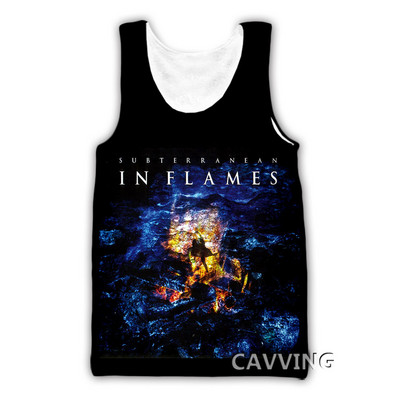 CAVVING 3D Printed In Flames Band Μπλουζάκια Harajuku Γιλέκο καλοκαιρινά πουκάμισα εσώρουχα Streetwear για άνδρες/γυναικεία