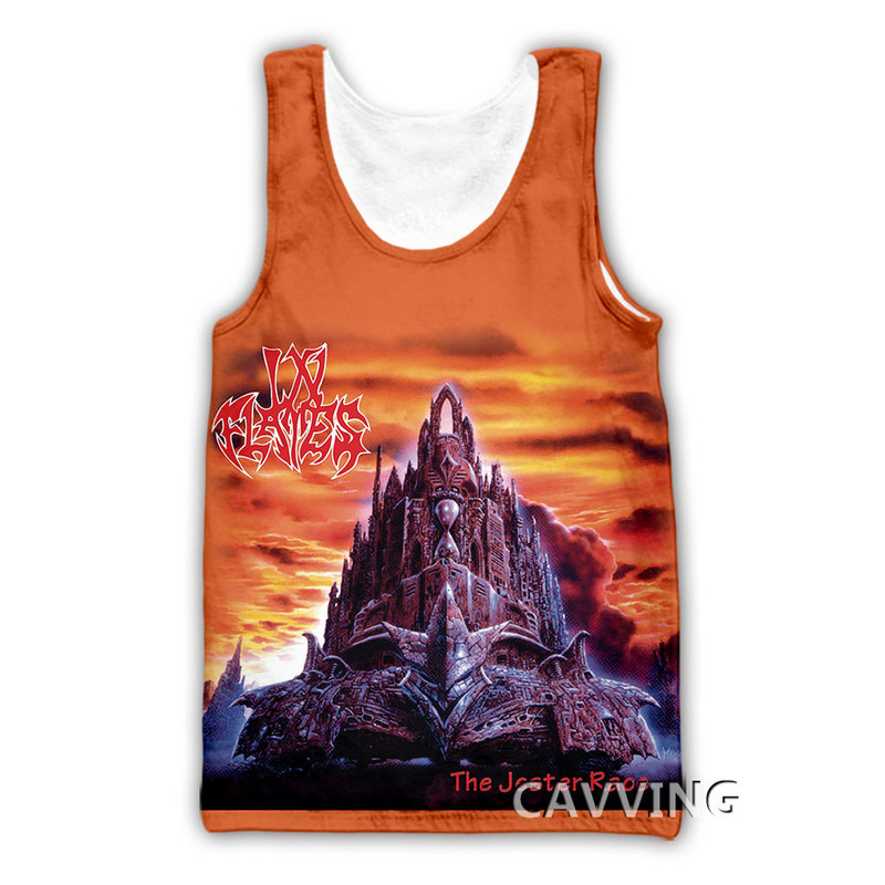 CAVVING 3D Printed In Flames Band Μπλουζάκια Harajuku Γιλέκο καλοκαιρινά πουκάμισα εσώρουχα Streetwear για άνδρες/γυναικεία