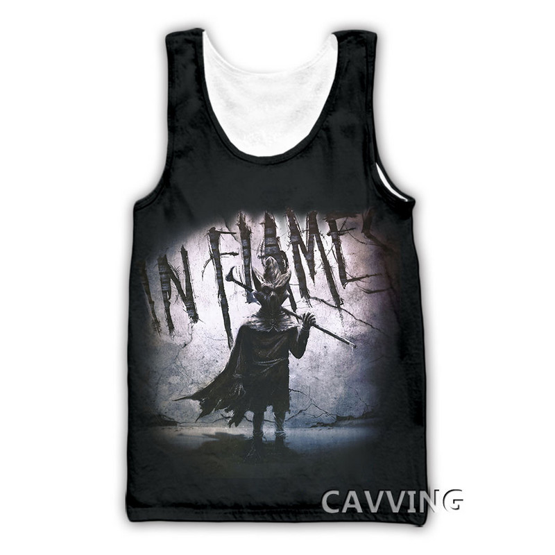 CAVVING 3D Printed In Flames Band Μπλουζάκια Harajuku Γιλέκο καλοκαιρινά πουκάμισα εσώρουχα Streetwear για άνδρες/γυναικεία