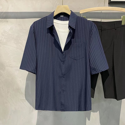 2023 Muška prugasta košulja Ljeto Nova majica kratkih rukava protiv bora Modna ležerna udobna muška košulja S-4XL