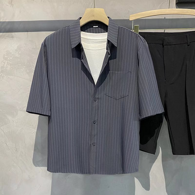 2023 Muška prugasta košulja Ljeto Nova majica kratkih rukava protiv bora Modna ležerna udobna muška košulja S-4XL